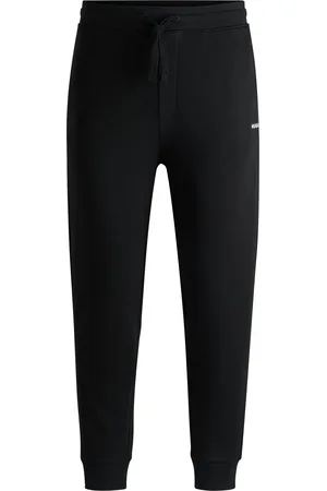 HUGO BOSS Pantalones de chándal en felpa de algodón con logo estampado