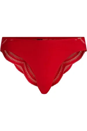 HUGO BOSS Braguitas con ribete de encaje y detalle de logo