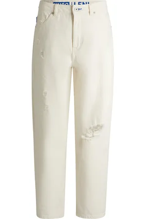HUGO BOSS Vaqueros relaxed fit de denim desgastado y pernera ancha