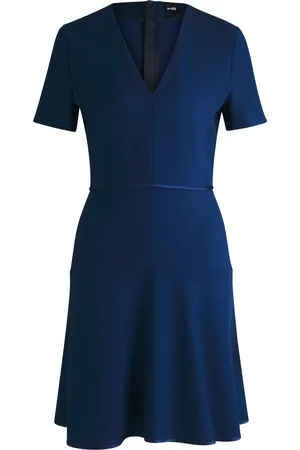 HUGO BOSS Vestido con escote en pico en material elástico