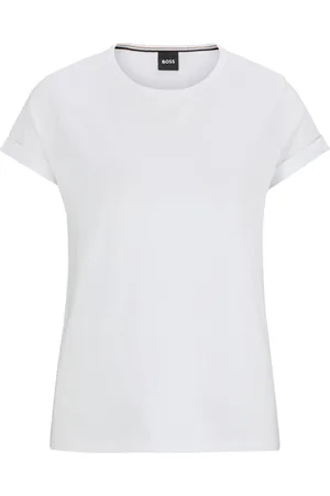 HUGO BOSS Camiseta de punto de algodón con puños enrollados