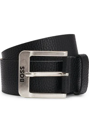 HUGO BOSS Cinturón de piel italiana con hebilla con logo