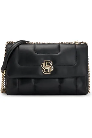 HUGO BOSS Bolso bandolera guateado con detalle metálico de monograma Double B