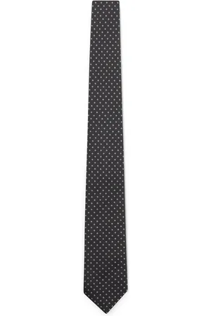 HUGO BOSS Corbata de mezcla de seda con dibujo tejido en jacquard