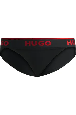HUGO BOSS Braguitas de algodón elástico con logo en la cintura