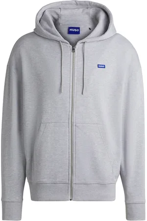 HUGO BOSS Sudadera relaxed fit de género neutro en felpa de algodón con capucha