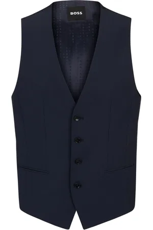 HUGO BOSS Chaleco slim fit en lana virgen con elástico