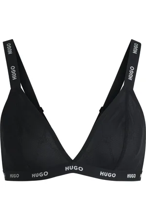 HUGO BOSS Sujetador triangular de encaje de la marca con detalles de logo