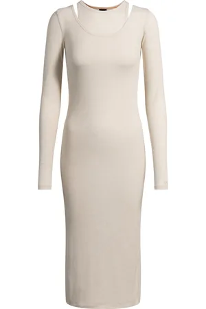 HUGO BOSS Vestido dos en uno con efecto de doble capa