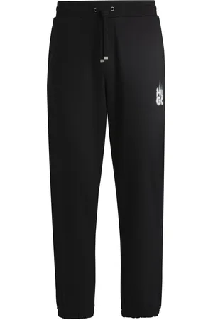 HUGO BOSS Pantalones de chándal en felpa de algodón con logo ahumado