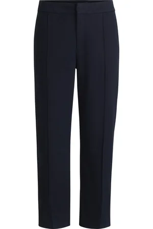 HUGO BOSS Chinos tapered fit de raso de algodón elástico