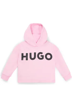 HUGO BOSS Sudadera con capucha para niños en felpa de rizo de algodón con logo estampado