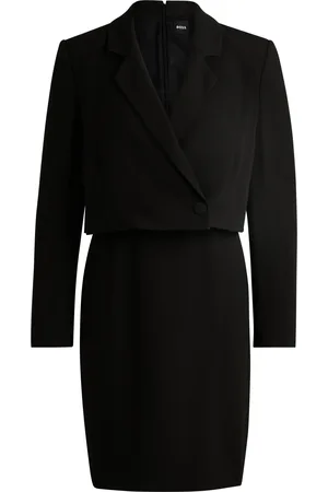 HUGO BOSS Vestido de sastrería en tejido mate