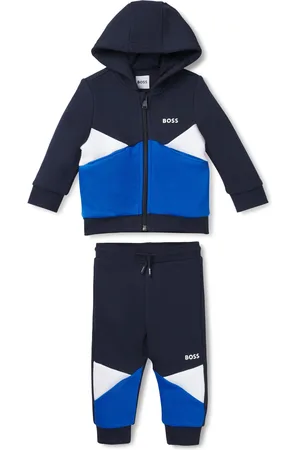 HUGO BOSS Chándal para niños con bloques de color y logos estampados