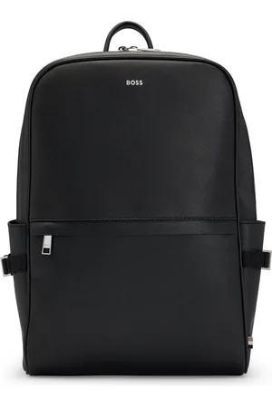 HUGO BOSS Mochila con cremallera, con raya de la marca y detalle de logotipo