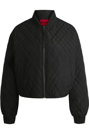 HUGO BOSS Cazadora bomber guateada con cursor de cremallera de cinta