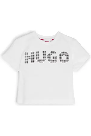 HUGO BOSS Camiseta para niños en algodón con logo tachonado
