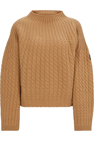 HUGO BOSS Jersey corto de equitación de lana y cashmere