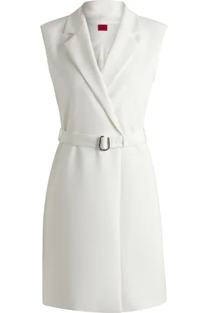 HUGO BOSS Vestido estilo blazer con cinturón de hebilla