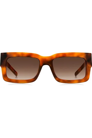 HUGO BOSS Gafas de sol de acetato Habana con monograma Double B