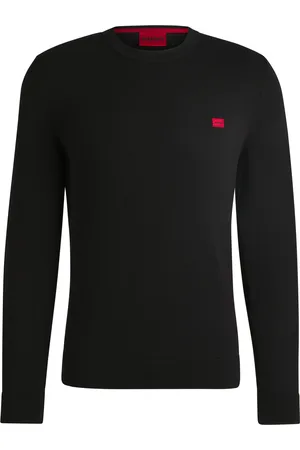 HUGO BOSS Jersey de algodón con etiqueta con logo roja