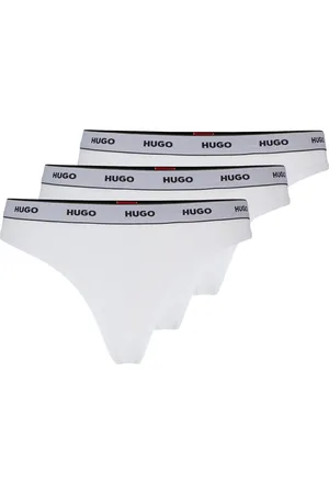 HUGO BOSS Paquete de tres tangas con cintura de la marca