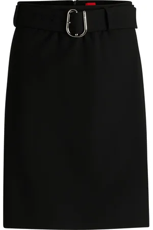 HUGO BOSS Minifalda con cinturón y parte delantera cruzada
