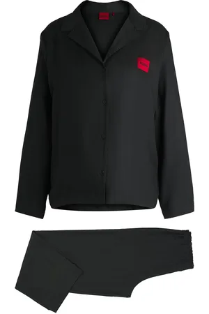 HUGO BOSS Pijama relaxed fit con botones de la marca