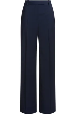 HUGO BOSS Pantalones regular fit en lana virgen con microcuadros