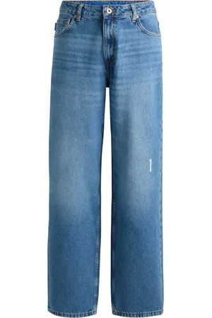 HUGO BOSS Vaqueros relaxed fit de denim de algodón medio
