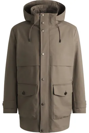 HUGO BOSS Chaqueta de mezcla de plumón con capucha y chaleco extraíble