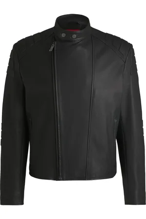 HUGO BOSS Chaqueta de piel inspirada en el automovilismo con detalles en 3D