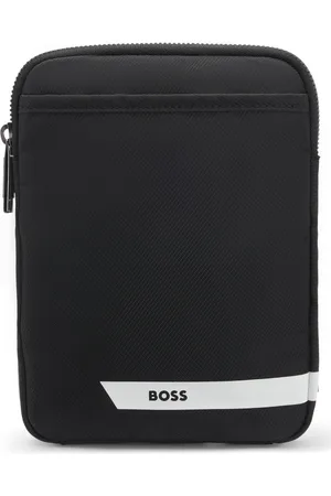 HUGO BOSS Bolsito para colgar al cuello de tejido estampado con raya y logo