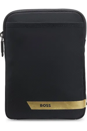HUGO BOSS Bolsito para colgar al cuello de tejido estampado con raya y logo
