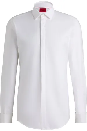 HUGO BOSS Camisa slim fit a rayas en algodón