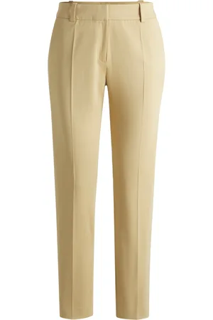 HUGO BOSS Pantalones tobilleros slim fit con cremallera en la cara interna de los bajos