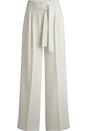 HUGO BOSS Pantalones relaxed fit en crepé japonés resistente a las arrugas