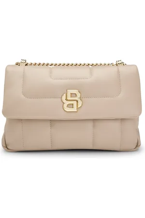 HUGO BOSS Bolso bandolera guateado con detalle metálico de monograma Double B