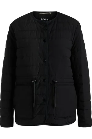 HUGO BOSS Chaqueta acolchada repelente al agua con cordón en la cintura
