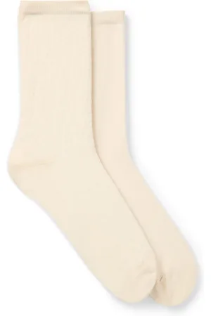 HUGO BOSS Paquete de dos pares de calcetines de algodón elástico de largo estándar