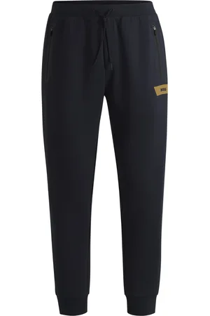 HUGO BOSS Pantalones de chándal en algodón elástico con detalle de logo