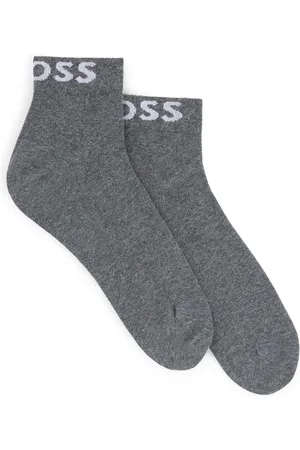 HUGO BOSS Paquete de 2 pares de calcetines cortos con logos en contraste