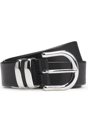 HUGO BOSS Cinturón de piel italiana con trabilla doble