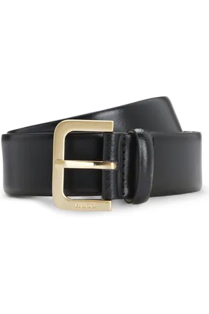 HUGO BOSS Cinturón de piel con logo grabado en la hebilla