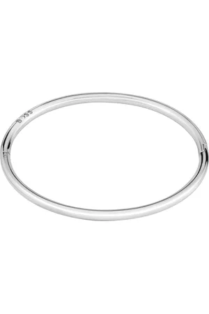 HUGO BOSS Brazalete plateado con detalle de logo
