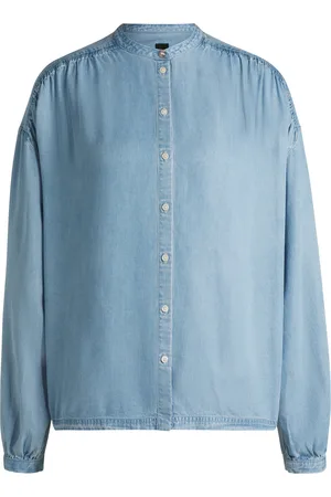 HUGO BOSS Blusa relaxed fit en tejido de aspecto vaquero
