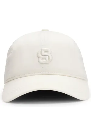 HUGO BOSS Gorra de algodón con monograma Double B bordado