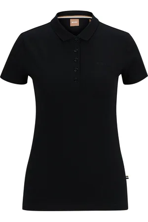 HUGO BOSS Polo de piqué de algodón con detalle de logo