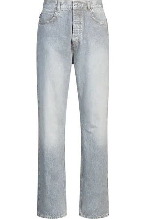 HUGO BOSS Jeans baggy fit de denim azul a rayas