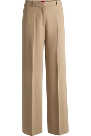 HUGO BOSS Pantalones regular fit de pernera ancha